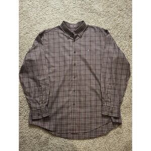 Men's Nordstrom Plaid Long Sleeve Button Up Shirt - Large